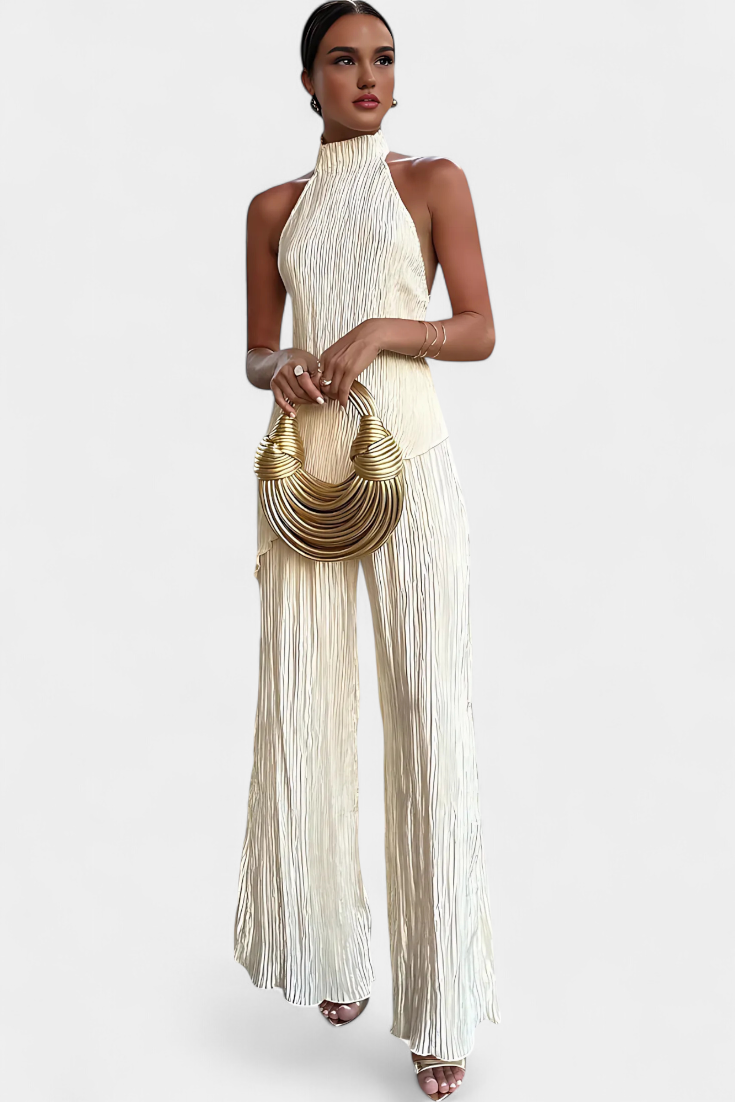 Felissia – Completo Elegante Donna Plissettato per la Sera
