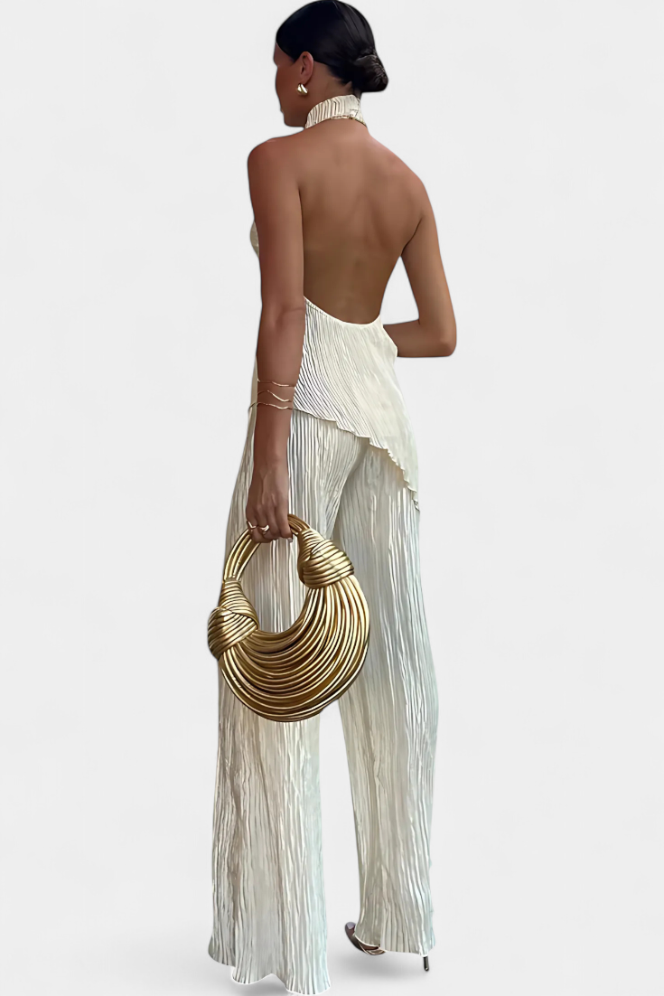 Felissia – Completo Elegante Donna Plissettato per la Sera