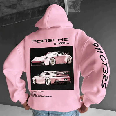 Felpa Oversize con Stampa Auto Uomo