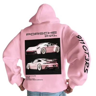 Felpa Oversize con Stampa Auto Uomo