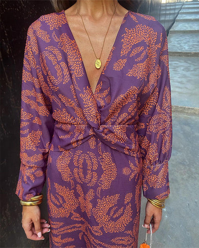 Abito Elegante con Maniche Lunghe Donna