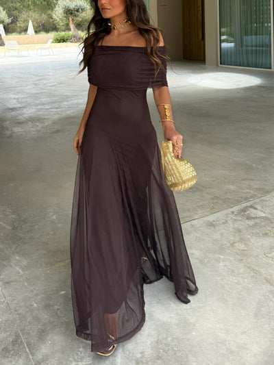 Kairen – Abito Maxi Donna in Georgette Luminoso