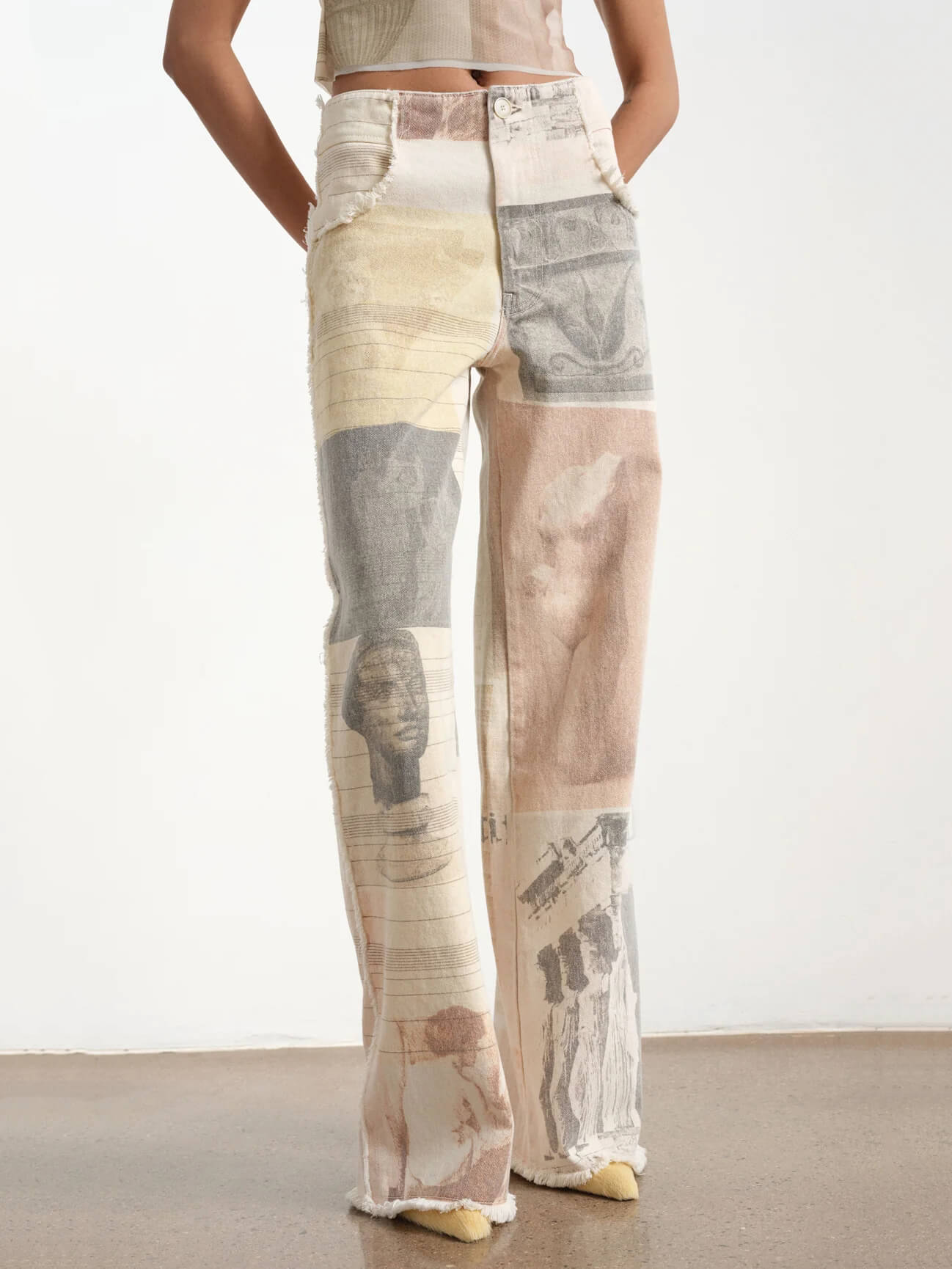Clara – Jeans Donna a Vita Alta Gamba Ampia in Cotone