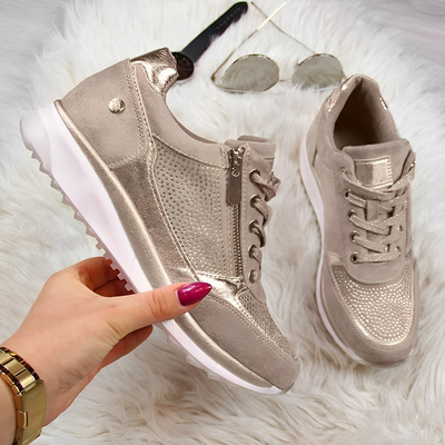 Sneakers con Zip e Suola Ammortizzata Donna