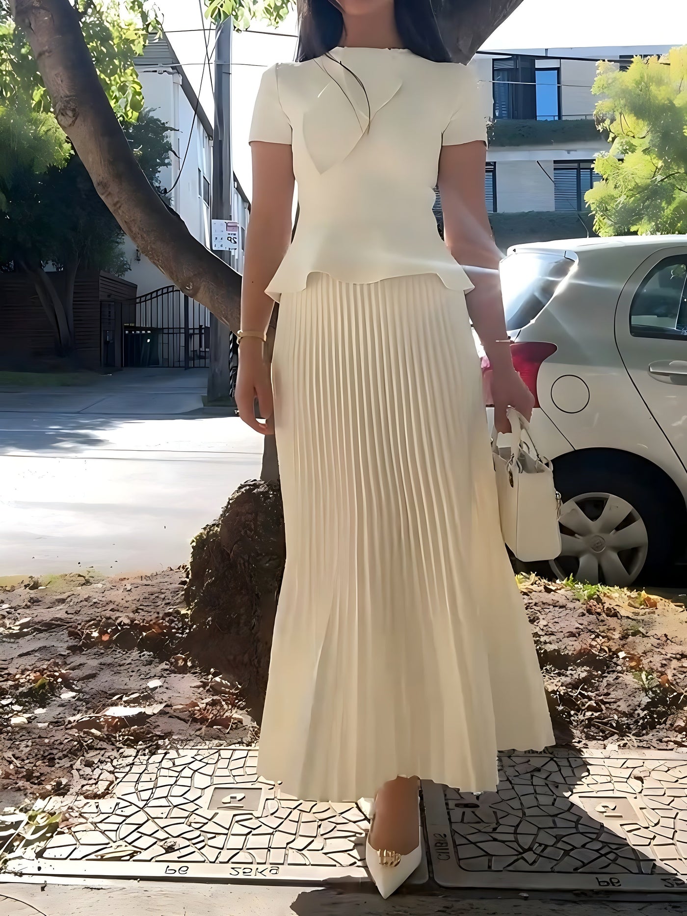 Rachel – Completo Gonna a Pieghe Eleganza Donna