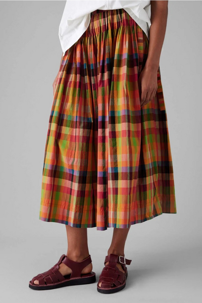 Aiki – Gonna a Pieghe da Donna a Quadri Multicolore