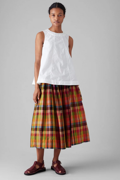 Aiki – Gonna a Pieghe da Donna a Quadri Multicolore