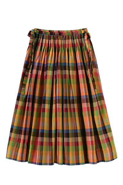 Aiki – Gonna a Pieghe da Donna a Quadri Multicolore