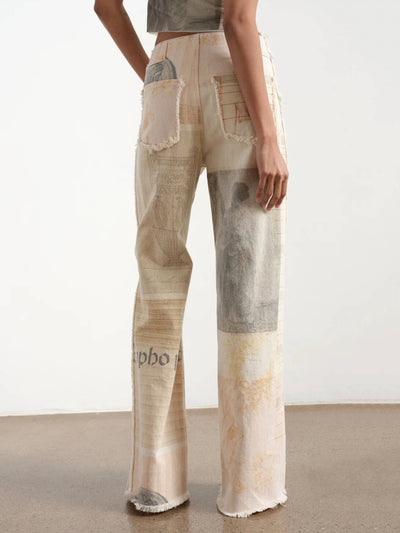 Clara – Jeans Donna a Vita Alta Gamba Ampia in Cotone