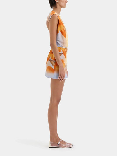 Rihanna – Mini Abito da Donna in Crepe con Stampa Floreale