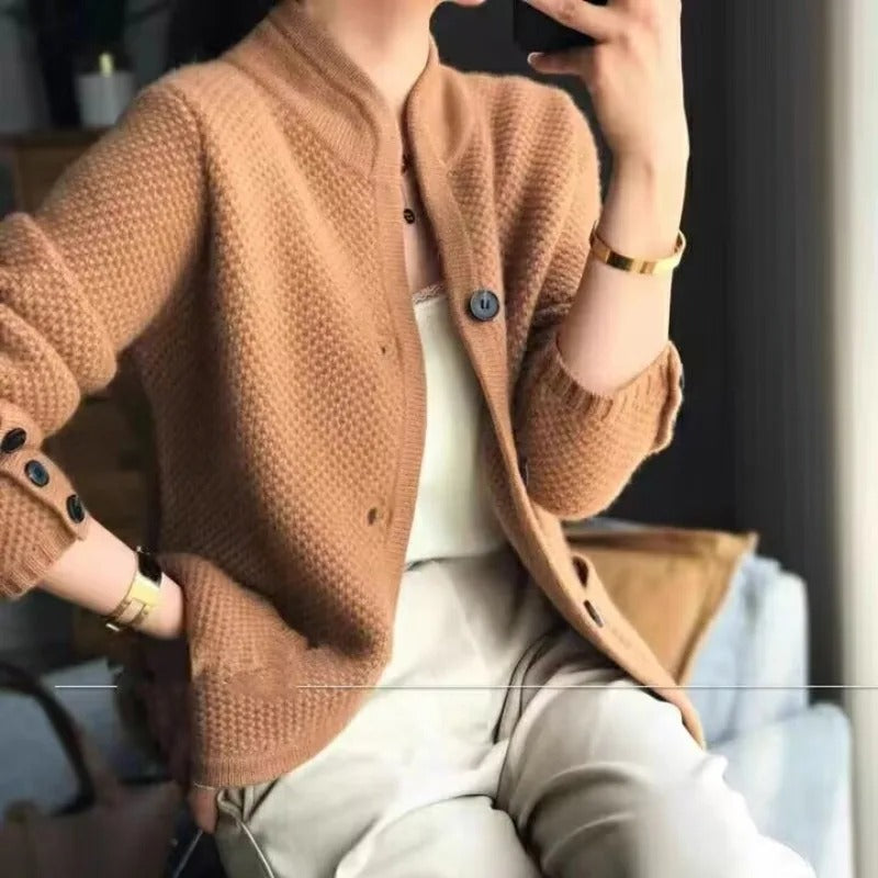 Cardigan Collo Alto Caldo Donna