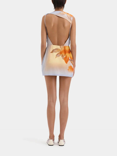 Rihanna – Mini Abito da Donna in Crepe con Stampa Floreale