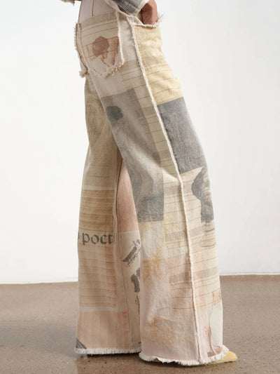 Clara – Jeans Donna a Vita Alta Gamba Ampia in Cotone