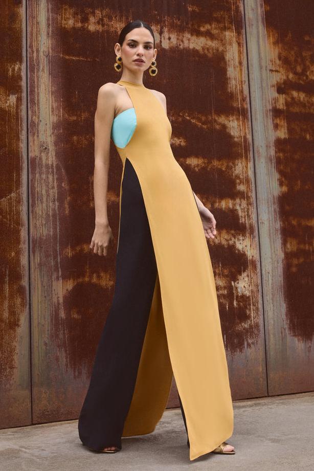 Alessia – Tuta Estiva da Donna in Crepe Drappeggiato