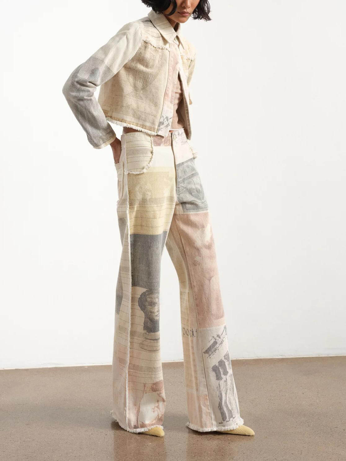 Clara – Jeans Donna a Vita Alta Gamba Ampia in Cotone