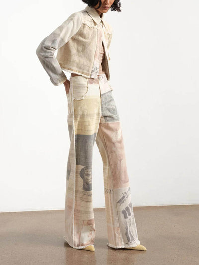Clara – Jeans Donna a Vita Alta Gamba Ampia in Cotone