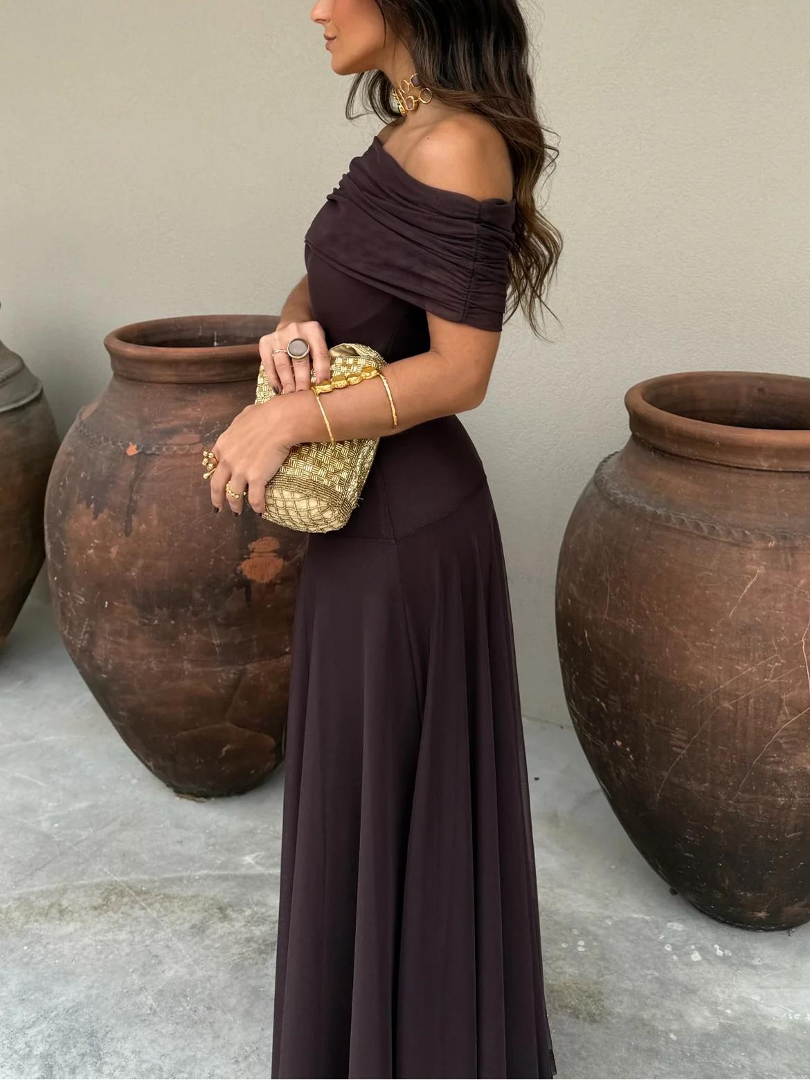 Kairen – Abito Maxi Donna in Georgette Luminoso