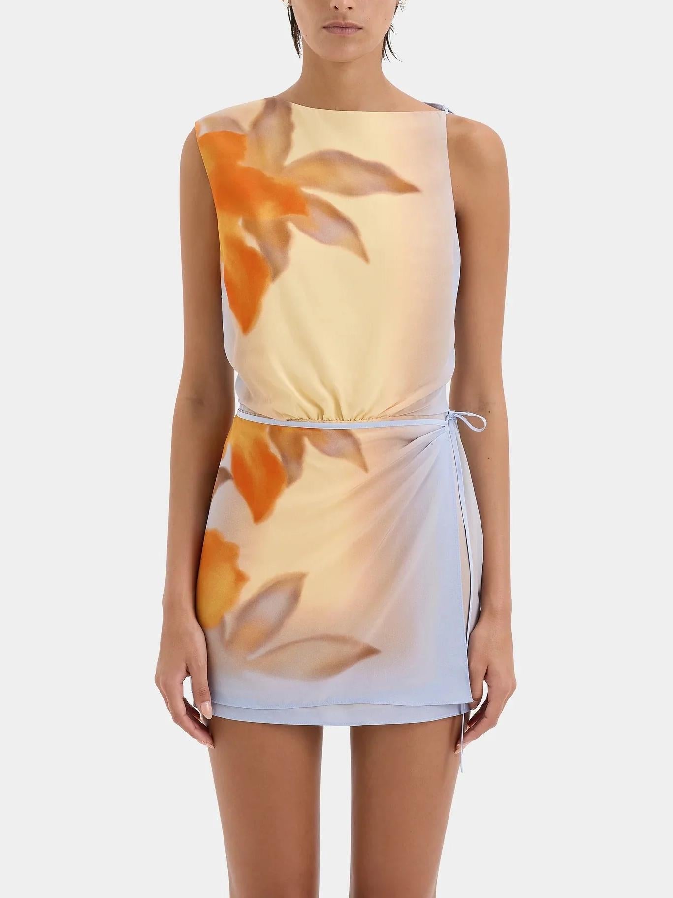 Rihanna – Mini Abito da Donna in Crepe con Stampa Floreale