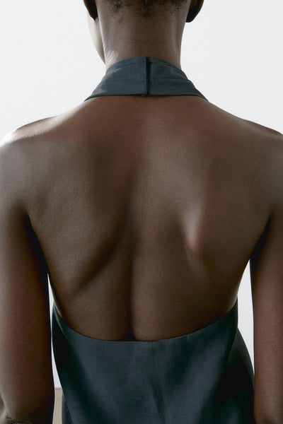 Nadilyn – Top Allacciato al Collo in Lino per Donna