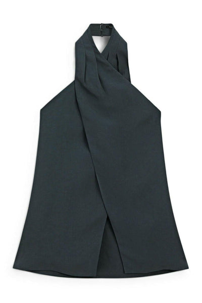 Nadilyn – Top Allacciato al Collo in Lino per Donna
