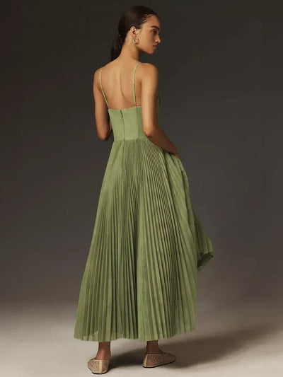 Abito Midi in Tulle Pieghettato Donna