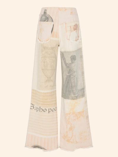Clara – Jeans Donna a Vita Alta Gamba Ampia in Cotone