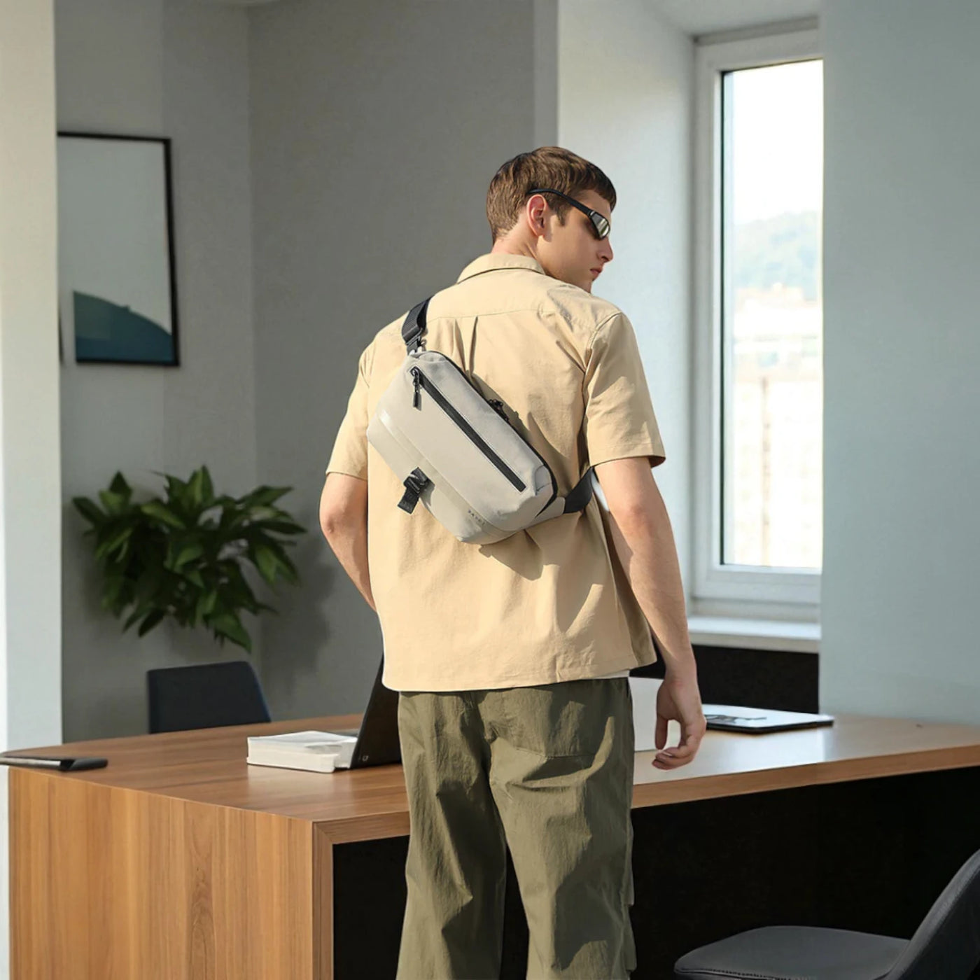 Borsa a Tracolla Ultraleggera e Impermeabile per Esploratori Urbani Uomo
