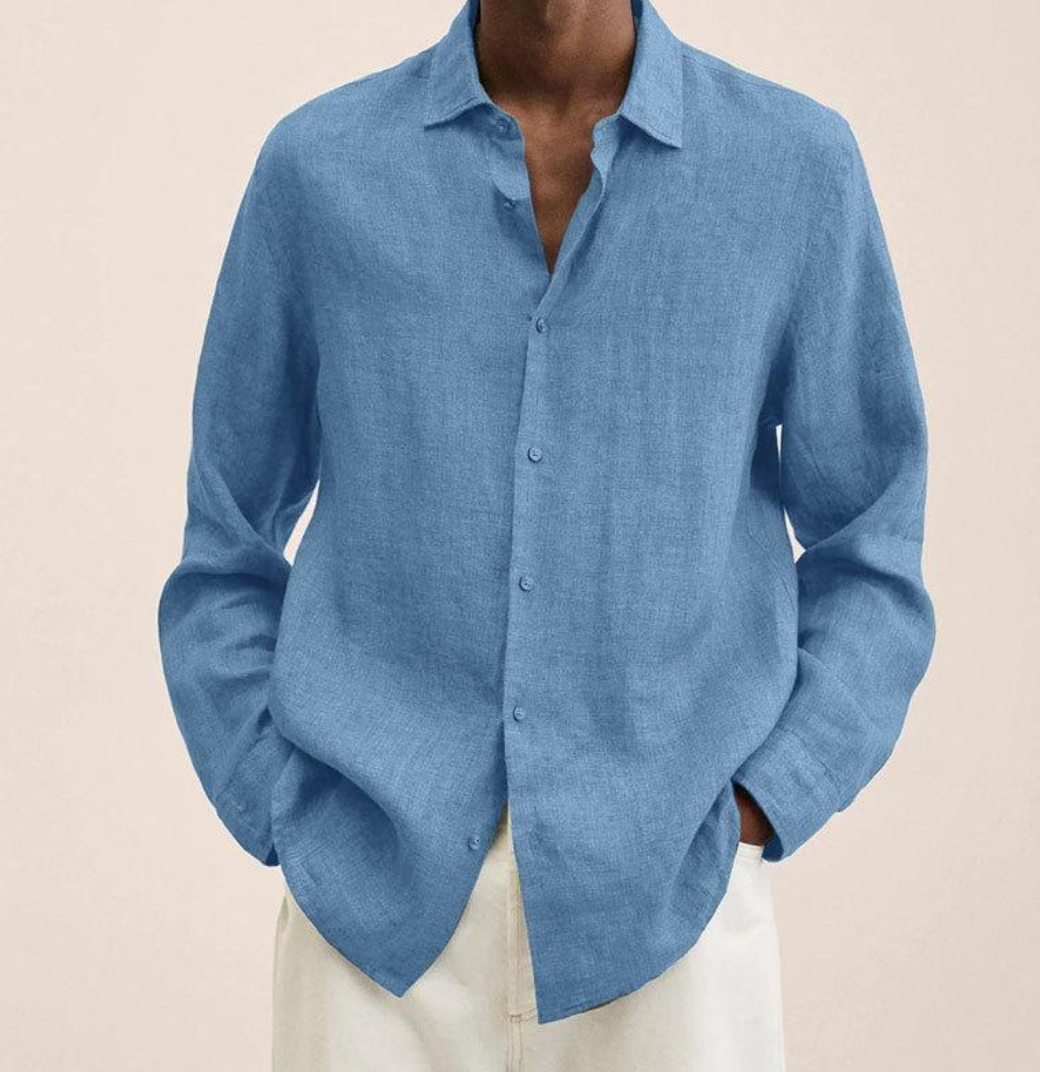 Camicia Uomo in Lino Traspirante