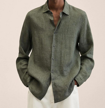 Camicia Uomo in Lino Traspirante