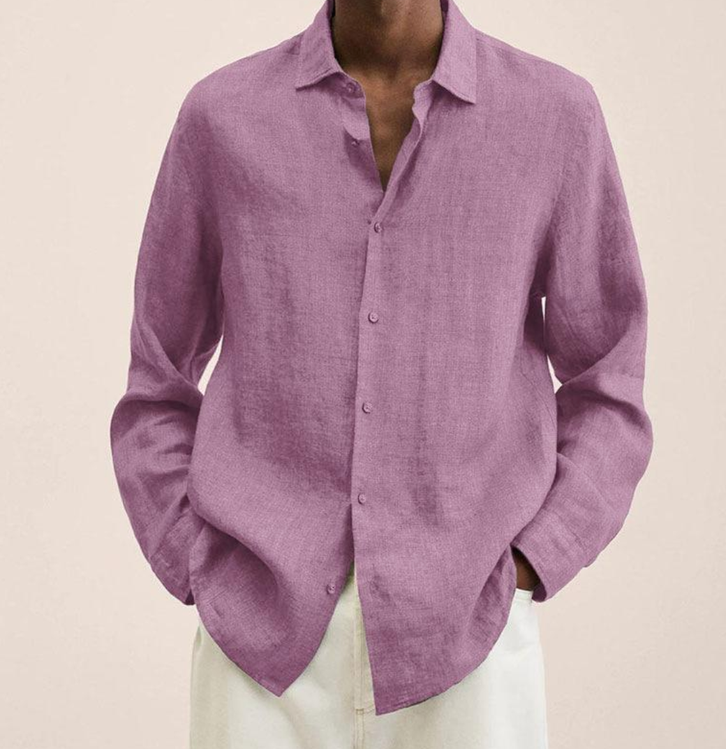 Camicia Uomo in Lino Traspirante
