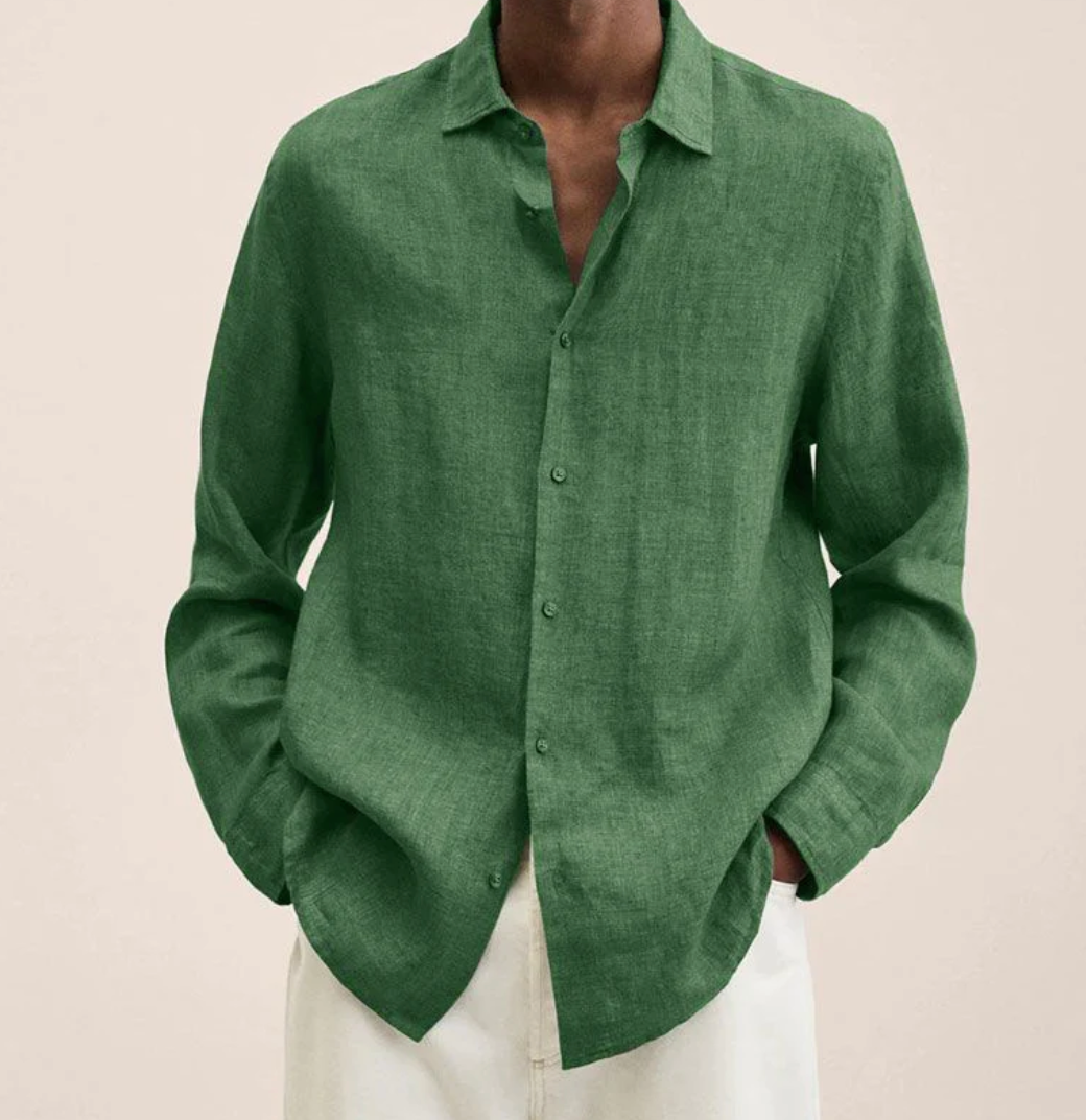 Camicia Uomo in Lino Traspirante