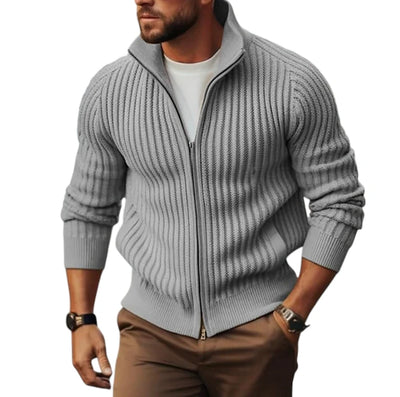 Cardigan Uomo in Maglia con Collo Alto