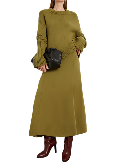 Lucienne – Set Maglia Lavorata & Gonna Lunga da Donna