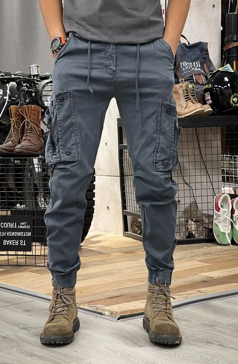 Pantaloni Cargo Elasticizzati con Elastan Uomo