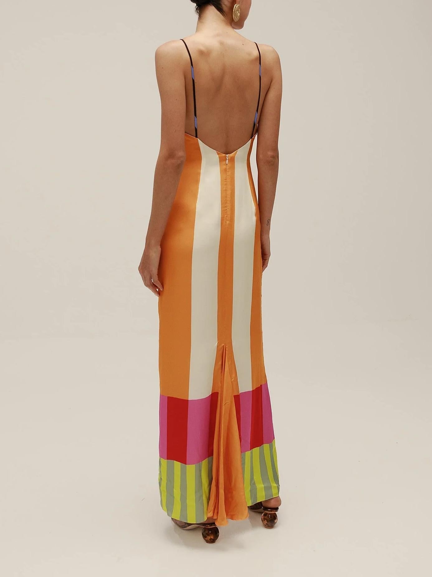 Aysa – Abito Lungo da Donna a Righe Geometriche