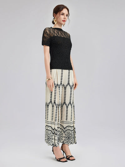 Lara – Completo Boho Plissé da Donna