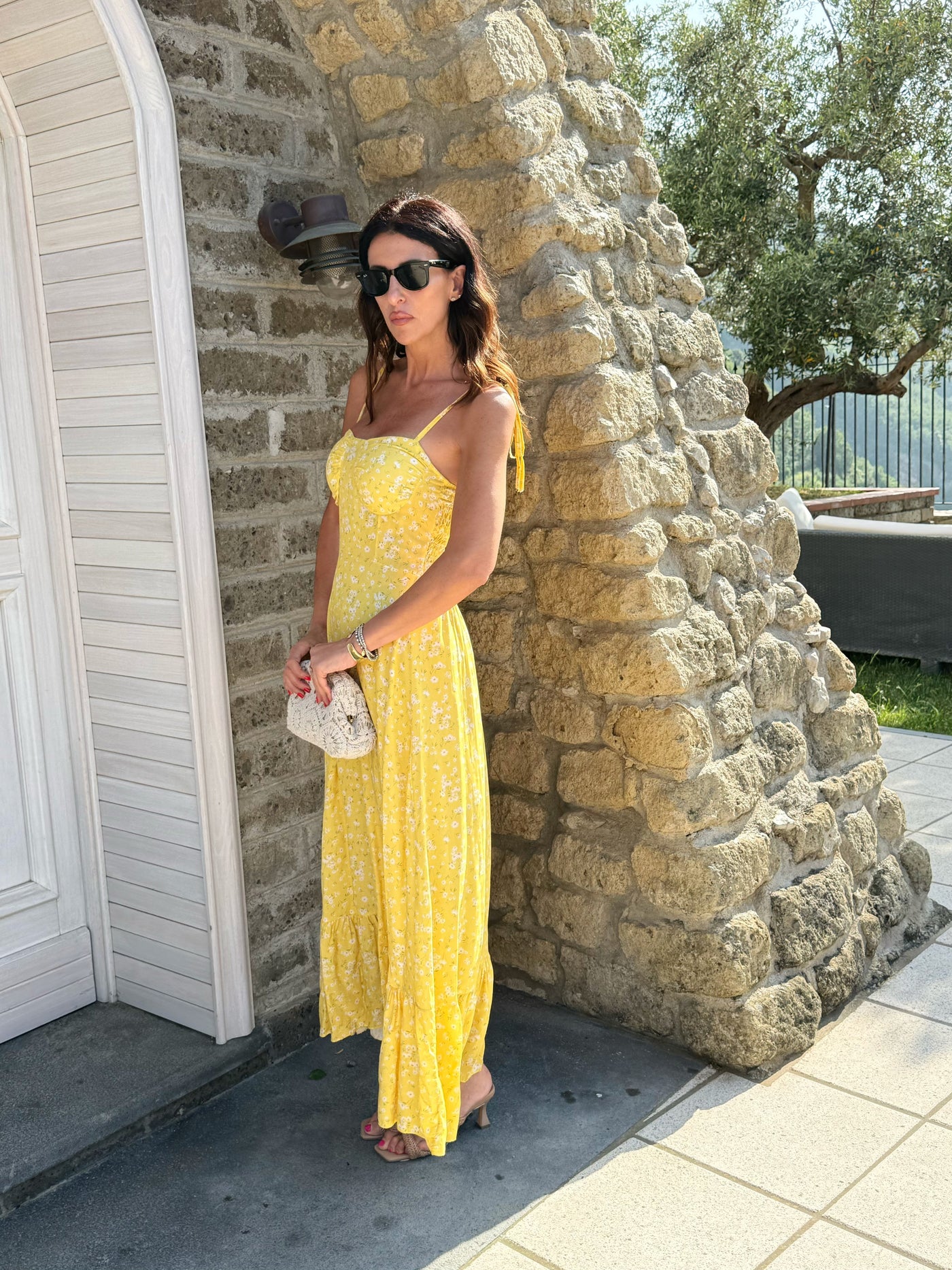 Cahlia – Abito Lungo Donna a Fiori in Viscosa