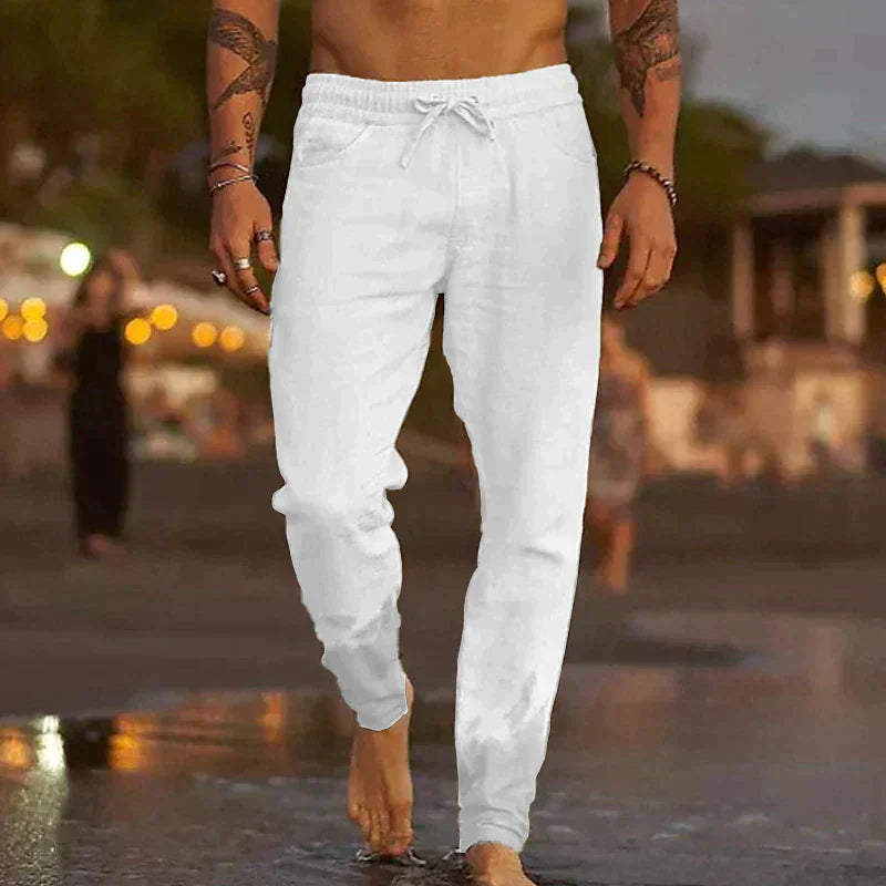 Pantaloni Leggeri Uomo in Lino