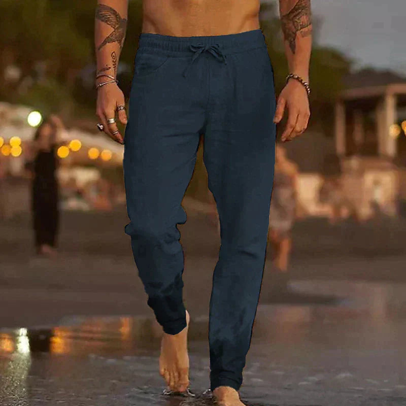 Pantaloni Leggeri Uomo in Lino