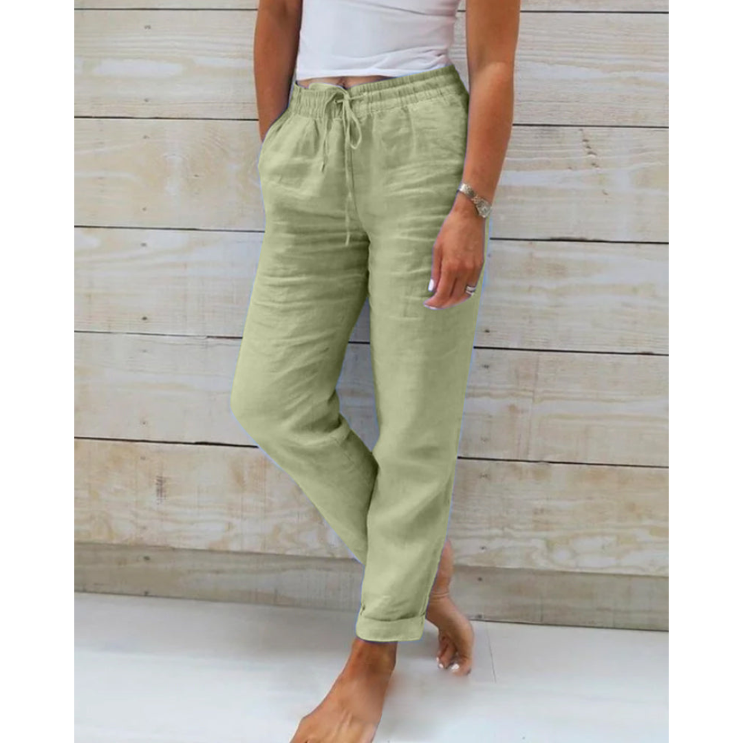 Confortevoli Pantaloni in Lino Donna