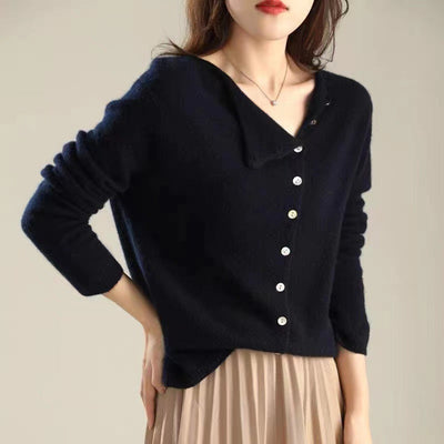 Cardigan in Cashmere Morbido Donna