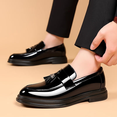 Scarpe Uomo in Pelle Nera con Suola Morbida