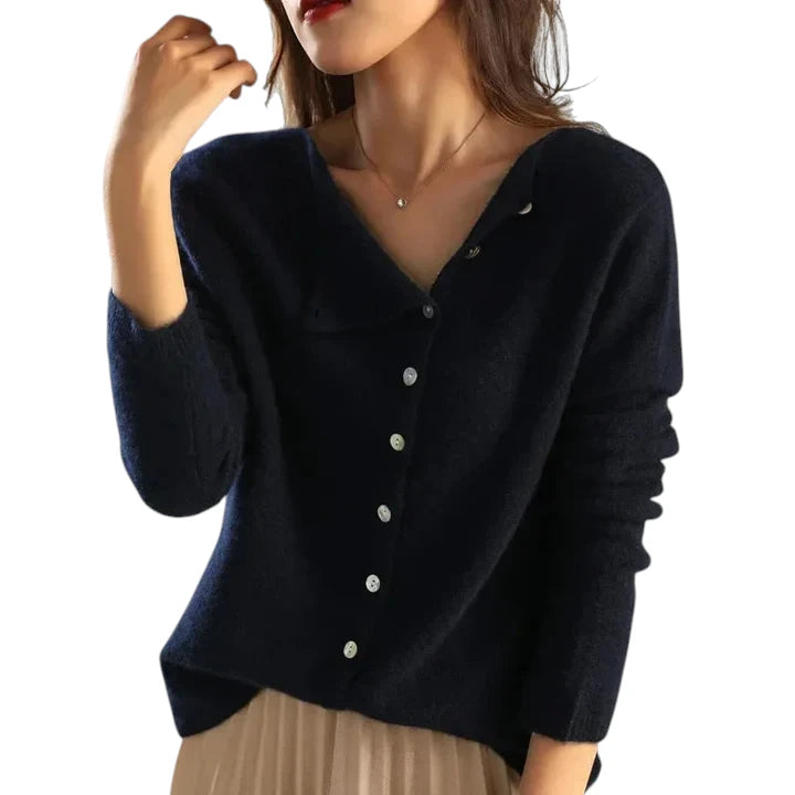 Cardigan in Cashmere Morbido Donna