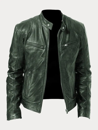 Giacca in Pelle Casual Uomo