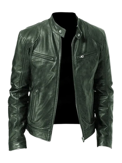 Giacca in Pelle Casual Uomo