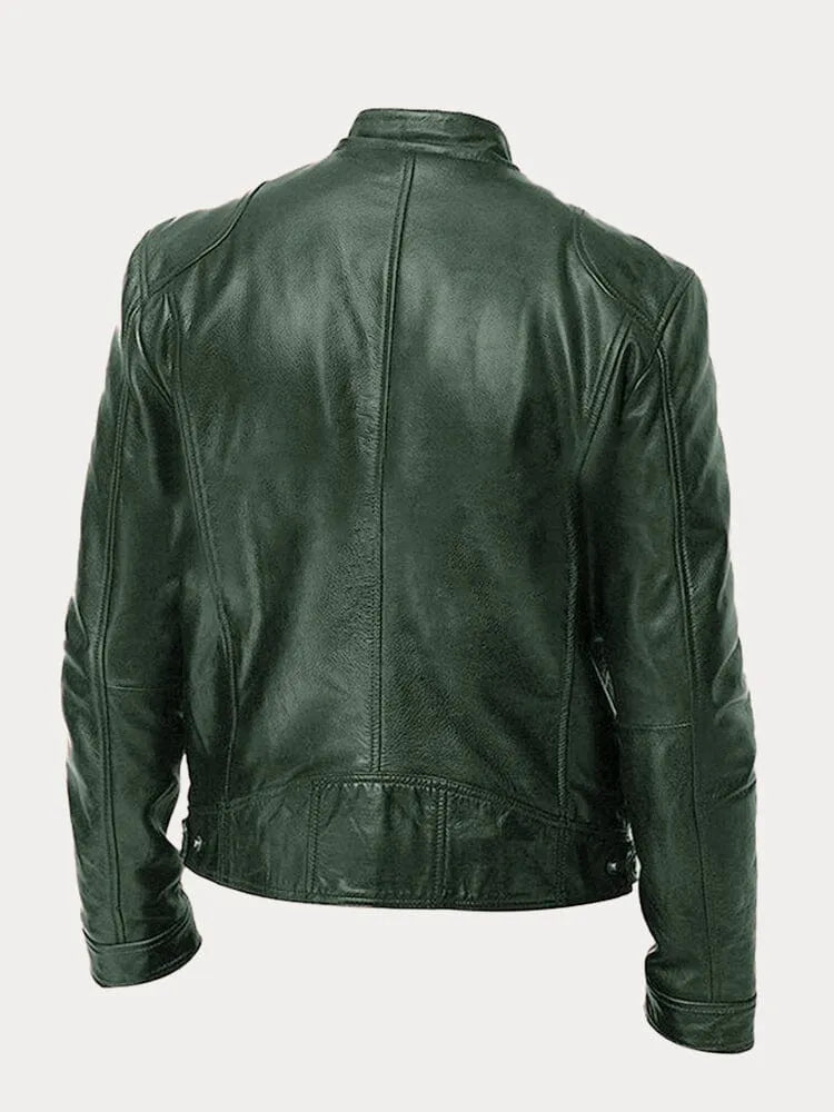 Giacca in Pelle Casual Uomo