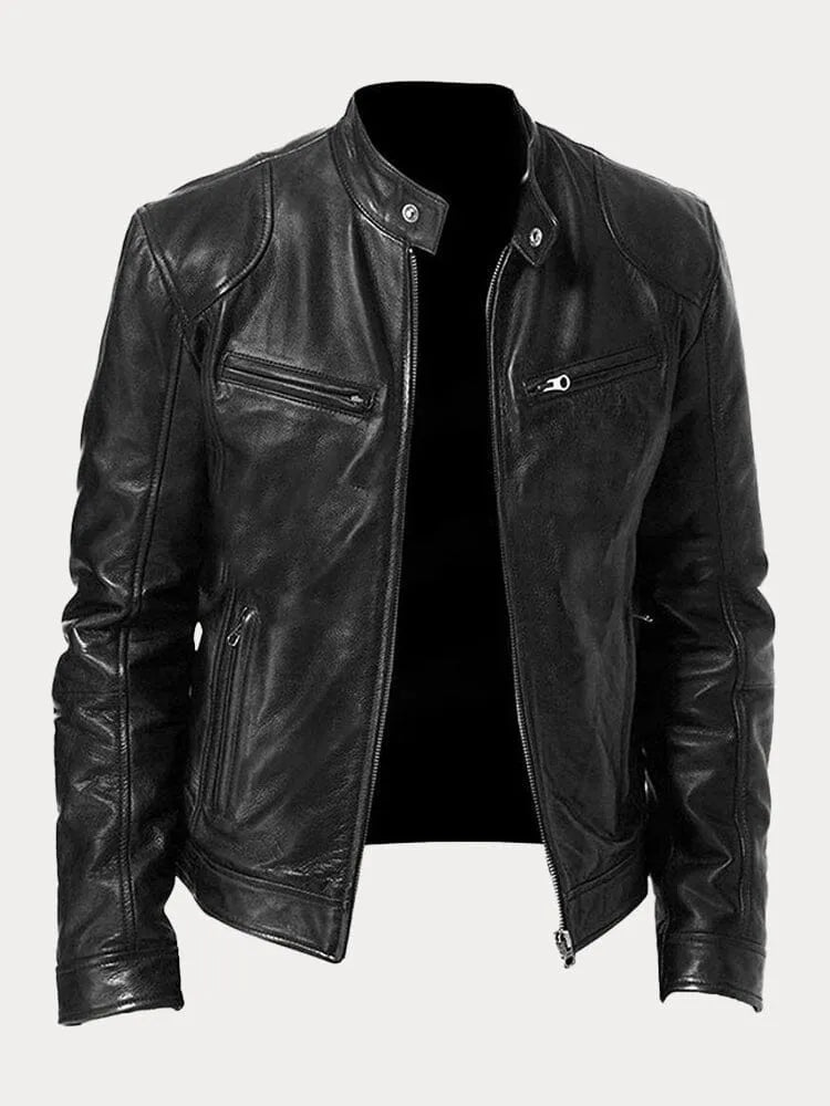 Giacca in Pelle Casual Uomo