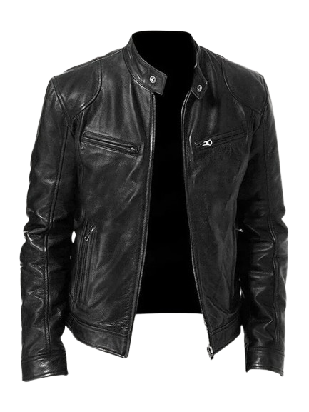Giacca in Pelle Casual Uomo