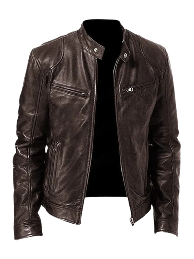 Giacca in Pelle Casual Uomo
