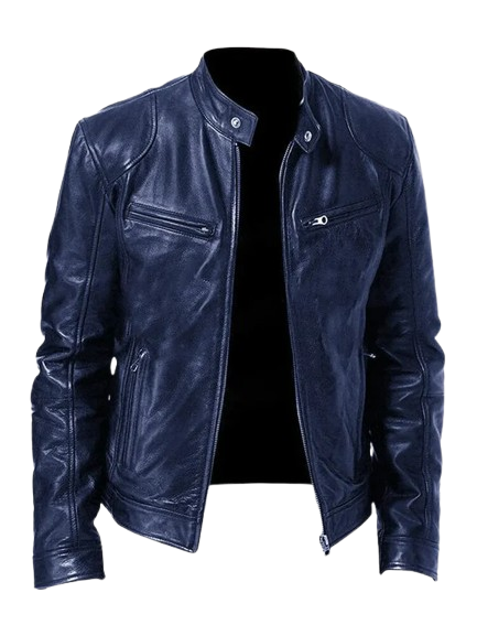 Giacca in Pelle Casual Uomo
